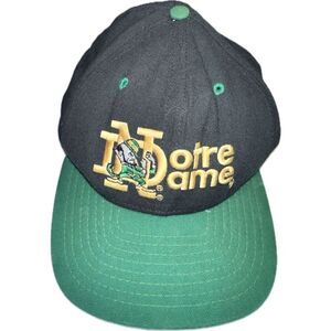 Vintage New Era Dupont Visor‎ Low Profile Notre Dame Fighting Irish Hat Cap OS